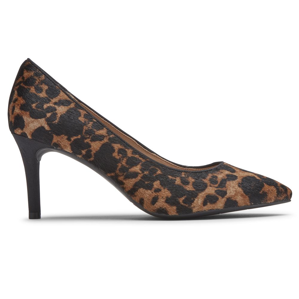 Pantofi Cu Toc Rockport Dama Total Motion 75Mm Pointed Toe Heel Leopard - Romania 8043-ZLPSU